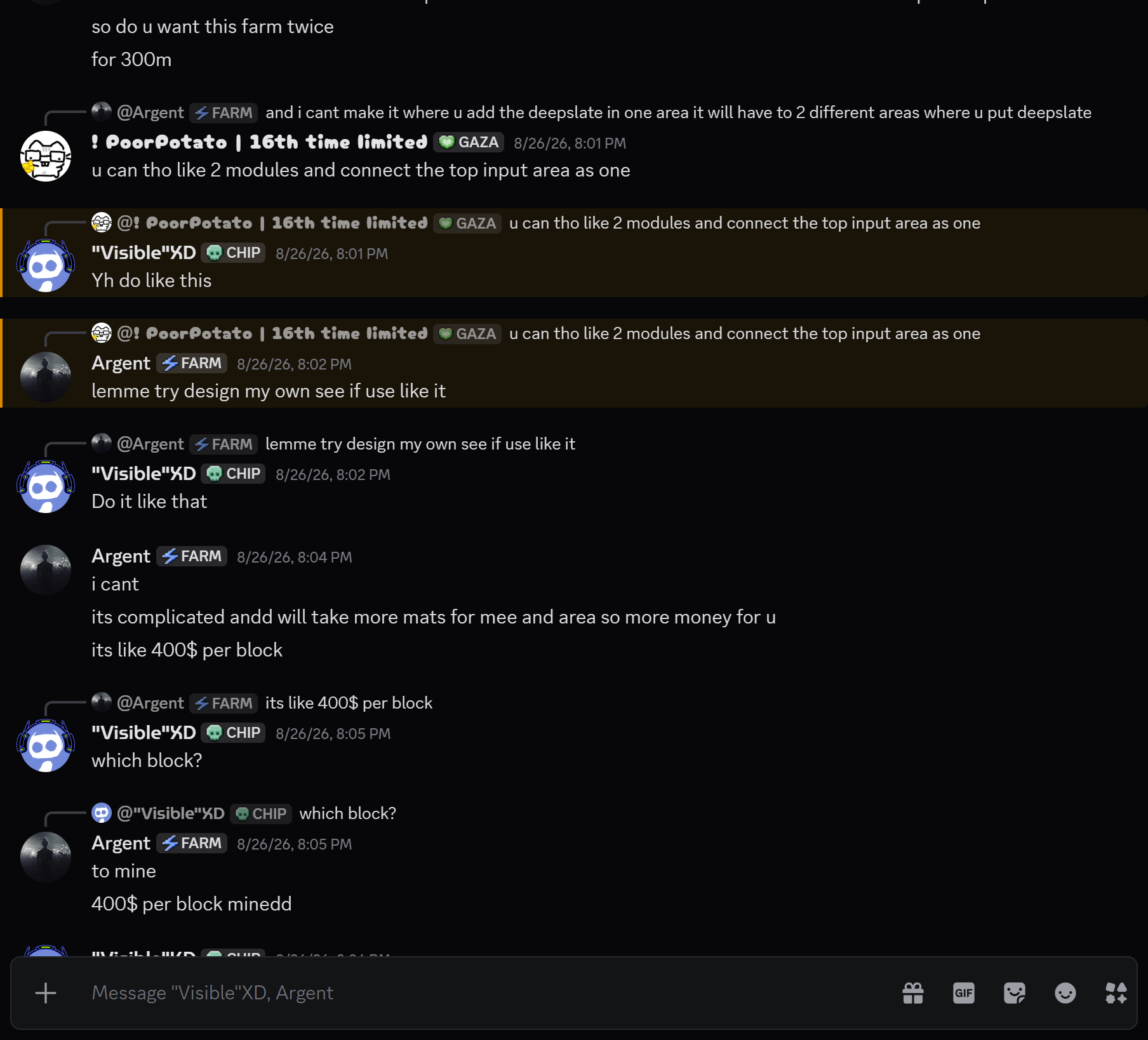 Chat excerpt 21: Schematic confirmation and 150M agreement.